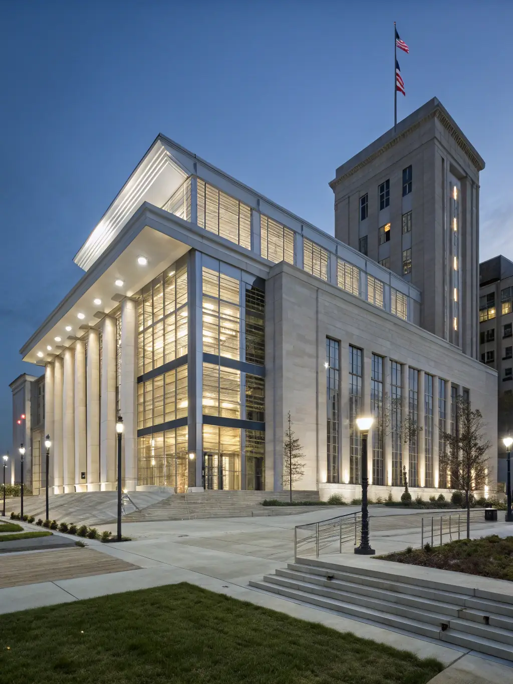 A picture of a completed building extension, seamlessly integrated with the existing structure, highlighting the added space and improved aesthetics.