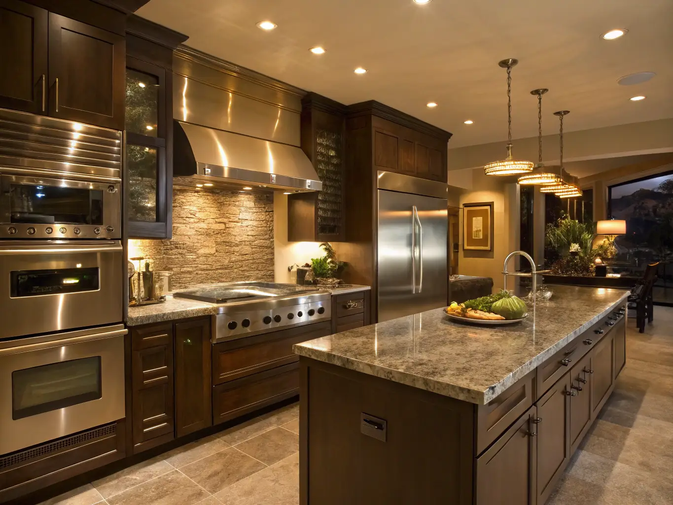 A beautifully renovated kitchen with modern appliances and stylish finishes, reflecting Elex Construction's expertise in creating functional and aesthetically pleasing spaces.